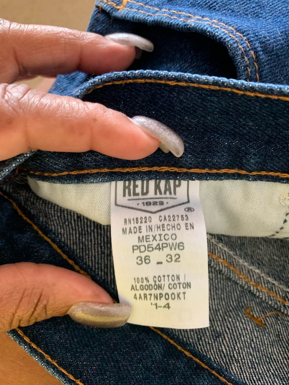 Wrangler Blue Denim Jeans with White Label